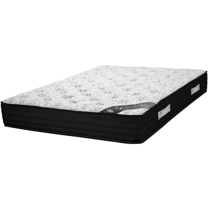 Matelas 140x190 Black Mattress - Ressorts - Hauteur 25 cm - Soutien très ferme