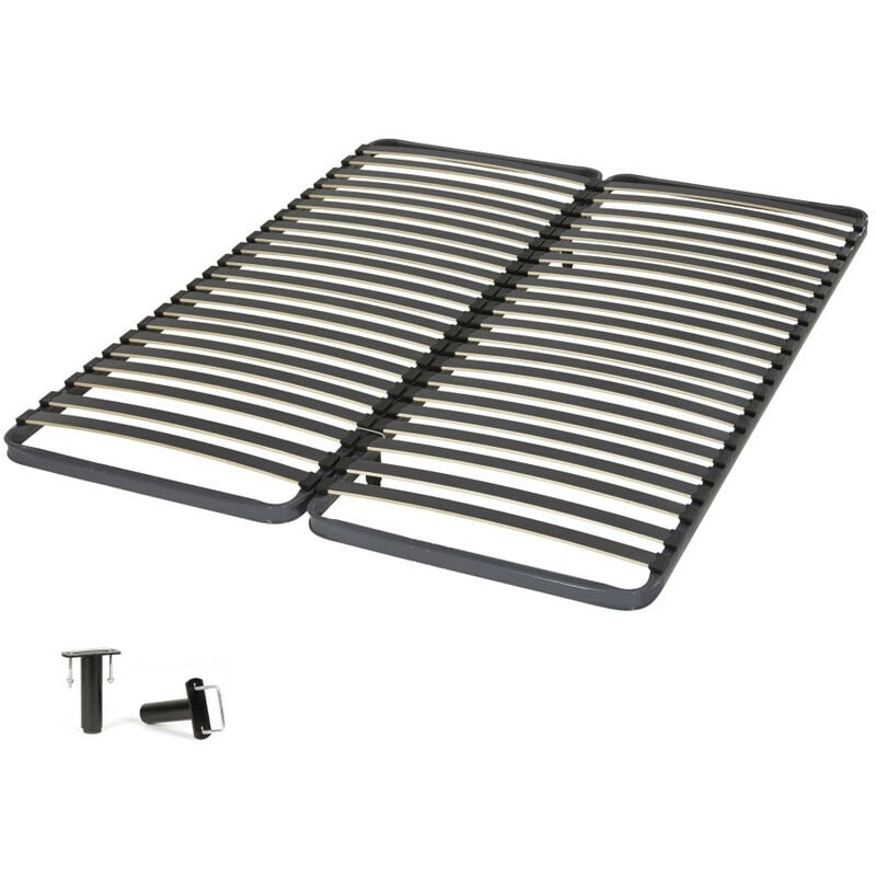 Ebac Literie - Sommier à lattes 2x70x190 C220 - 40 lattes bois - Fabrication française