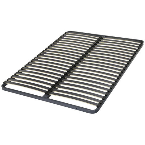 Ebac Literie – Sommier à lattes 140x190 cm – 42 lattes en contreplaqué bouleau – Structure métal anticorrosion – Compatible avec matelas latex, mousse, ressorts