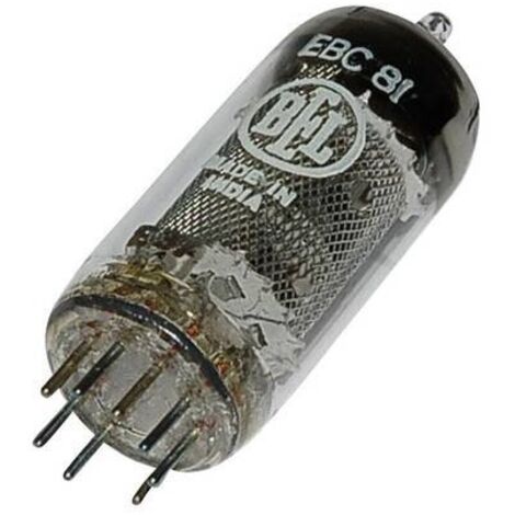 EBC 81 6 BD 7 A VALVOLA TERMOIONICA TRIODO DOPPIO DIODO 250 V 1 A POLI: 9 ATTACCO: NOVAL CONTENUTO 1 PZ.