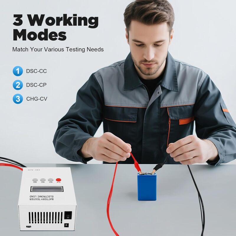Image of EBC-A20 Batterietestgerät Lithium/Blei-Säure Batterie Kapazität Tester LCD 5A Laden 20A Entladen