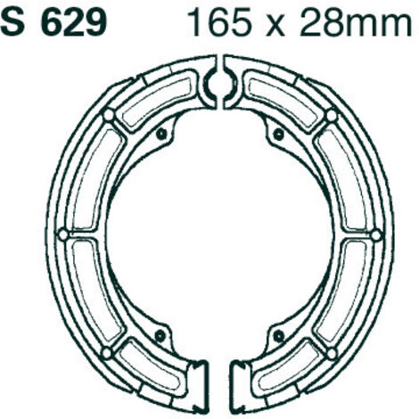 EBC S629G geschlitzte Bremsbacken (1 Satz)
