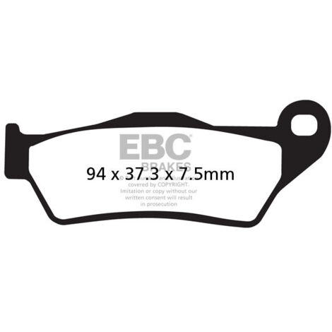 EBC SFA181 Roller-Bremsbeläge (Satz für 1 Bremsscheibe)