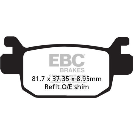 EBC SFAC415 Carbon-Bremsbeläge für Roller (Satz für 1 Bremsscheibe)