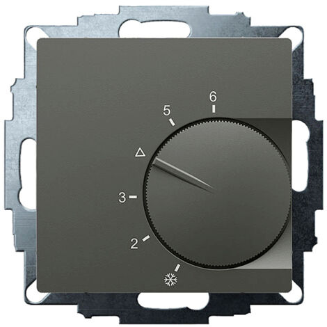 Eberle 191810224302 UTE 1002-Anthrazit-55 Raumthermostat Unterputz  Heizen 1 St.