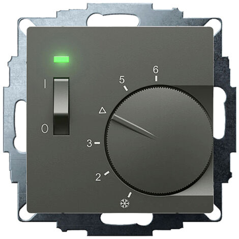 Eberle 191811554302 UTE 1015-Anthrazit-55 Raumthermostat Unterputz  Heizen 1 St.