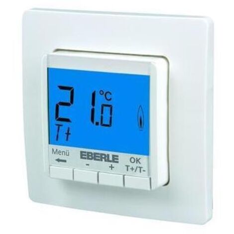 EBERLE Raumtemperaturregler ws 1S UP IP30 230V Ein/Aus mit Temperaturabsenkung 5-30°C FITNP3R/BLAU