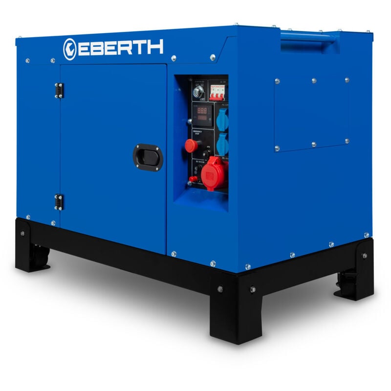 Image of 10000Watt Generatore di Corrente Diesel, Generatore di Emergenza, Motore Diesel 4 Tempi da 18,4CV, Trifase con 1x 400V, 2x 230V, 1x 12V Regolatore