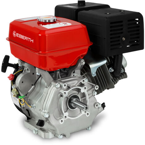 EBERTH 15 CV 11,03 kW Motore a benzina con albero da 25 mm Ø, motore da karting, sicurezza olio, 4 tempi, 1 cilindro, 420 ccm di cilindrata, raffreddato ad aria, avviamento a cavo