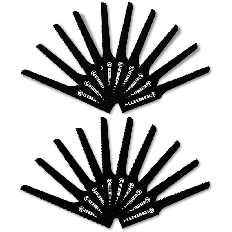20x Lame de scie sauteuse (10x T18 et 10x T24), longueur 95 mm, pièce de rechange, Lames de scie sauteuse pour scie pneumatique IW8-P38, lames de