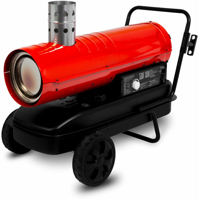 Eberth - Canon de chauffage 20 kW Indirect, Soufflerie diesel/fioul avec tuyau déchappement, thermostat, débit dair 750 m³/h, réservoir 19 l,