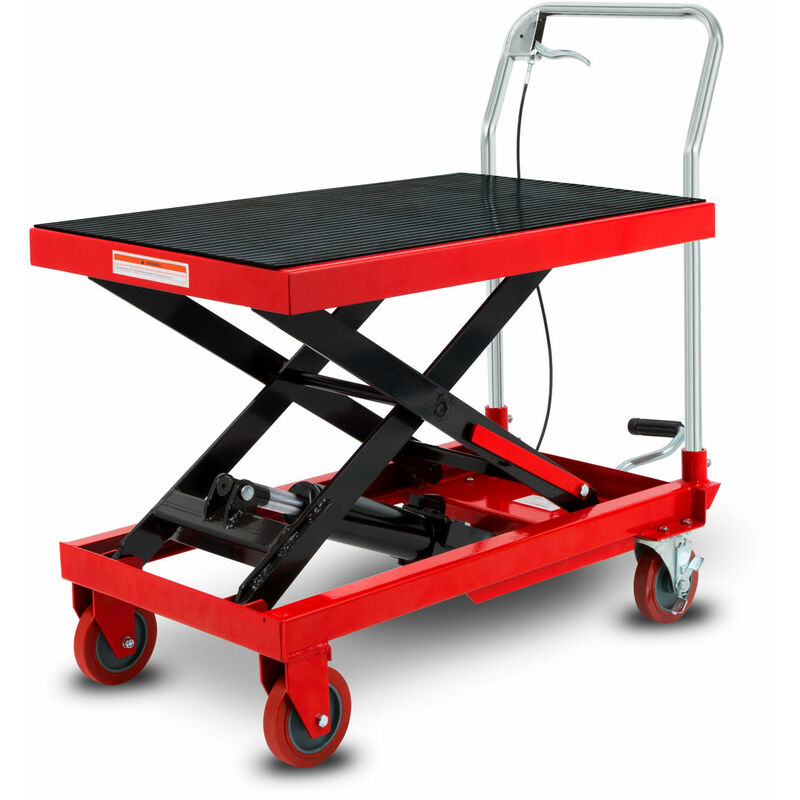 Image of Eberth - Carrello Elevatore a Forbice Tavolo di Sollevamento Idraulico Capacità di Carico 500kg (Tavolo 820x520mm, Altezza di sollevamento 295-780mm,