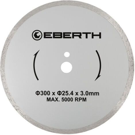 Eberth – Disque diamant Ø300mm pour béton et carrelage – Épaisseur 3mm – Alésage 25,4mm – Coupe nette sans éclat