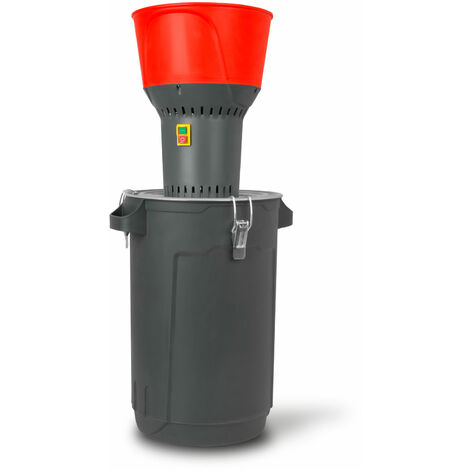 EBERTH Elektrische Getreidemühle mit 60L Eimer, 1300 Watt Elektromotor, 13L Einfülltrichter, Schrotmühle mit robuster Edelstahlklinge, fünf Siebe inkl., Zerkleinerer für Getreide, Futterherstellung