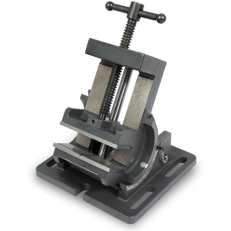 Etau pour machine basculant à 90° en fonte d'acier, largeur de serrage maximale 100 mm, largeur de mors 105 mm, étau pour perceuse, fraiseuse, pour