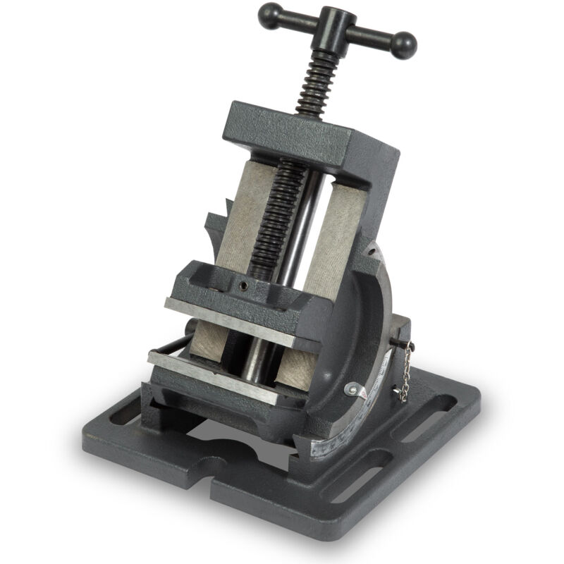 Etau pour machine basculant à 90° en fonte d'acier, largeur de serrage maximale 80 mm, largeur de mors 75 mm, étau pour perceuse, fraiseuse, pour