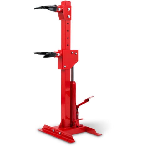 EBERTH Hydraulischer Federspanner Federbeinspanner Federbeinkompressor hydraulisch, 1000kg Presskraft, 7-fach höhenverstellbar, 100-250 mm Federdurchmesser, 150-500 mm Federlänge, 330 mm Zylinderhub