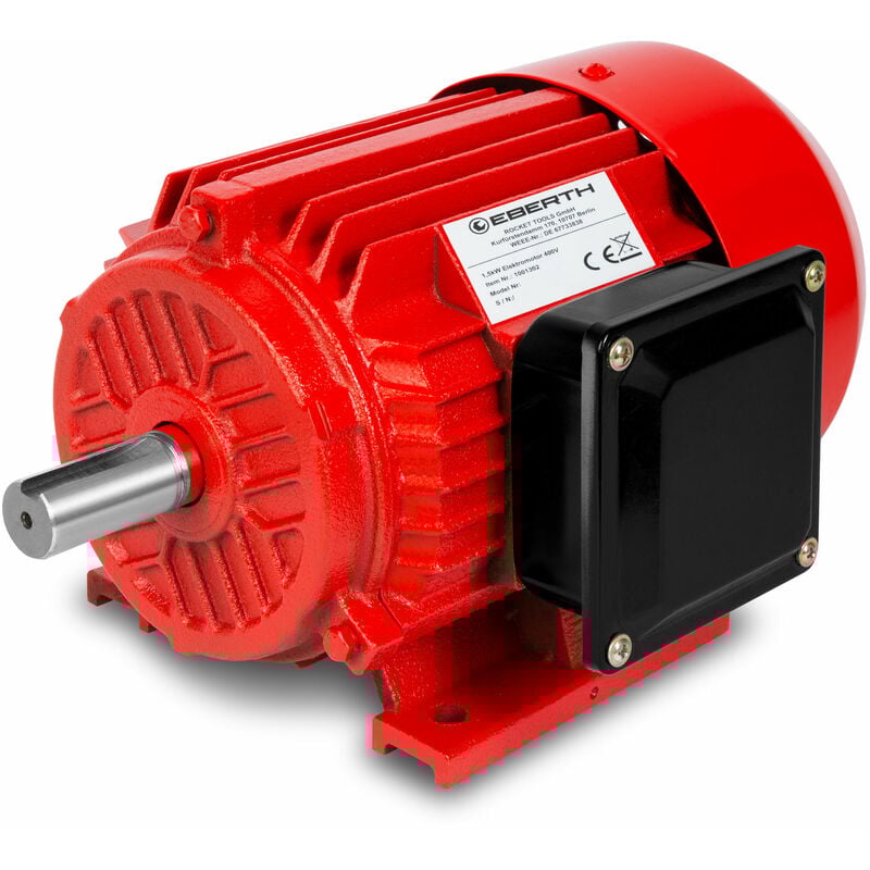 Eberth - Moteur Électrique 400V avec Puissance 1,5 kW, Moteur Triphasé en Aluminium, Vitesse de rotation 2840 tr/min, Intensité 3,4 a, Facteur de