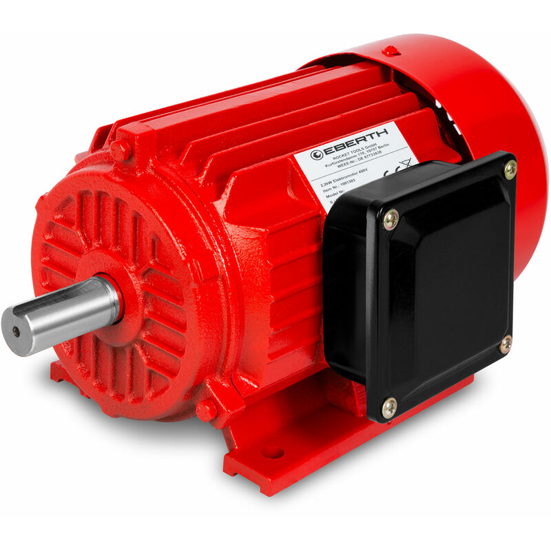 Eberth - Moteur Électrique 400V avec Puissance 2,2 kW, Moteur Triphasé en Aluminium, Vitesse de rotation 2840 tr/min, Intensité 4,8 a, Facteur de