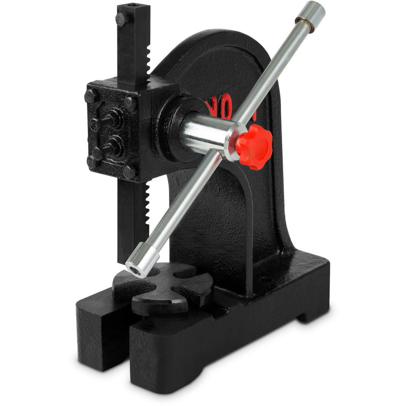 Image of 1 t Pressa manuale a cremagliera (1000 kg Forza di pressione, Dimensioni del pezzo fino a 145 mm, Leva manuale, Piastra di base a 4 posizioni)