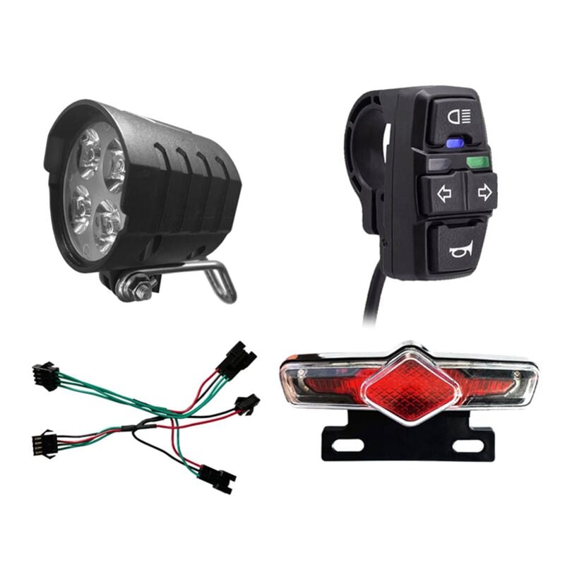 Image of EBike Posteriore DK336 Set Luci led per Bici Elettrica Anteriore/Posteriore set 36V 48V 52V 60V