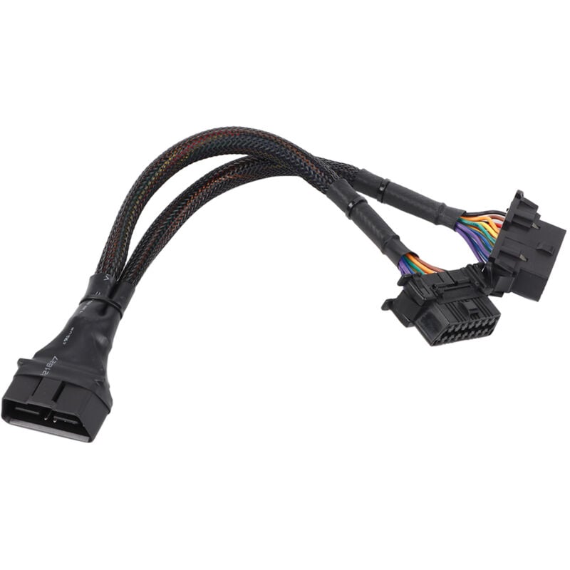 Image of EBTOOLS 1 zu 2 OBD Adapter Splitter Y Kabel Verlängerungskabel Auto Diagnose Scan Tool Schwarz.