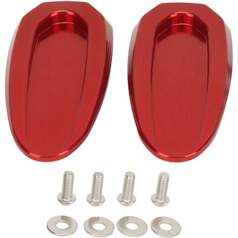 EBTOOLS 2 Stück Aluminiumlegierung Motorrad-Spiegelbasisabdeckung für S1000RR 2019-2023, einfache Montage (Rot).