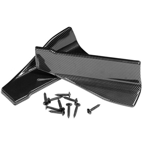 EBTOOLS per Minigone Laterali per labbro paraurti posteriore 35 cm Minigonne laterali in fibra di carbonio, minigonne laterali universali per auto/divisorio labbro paraurti posteriore alette