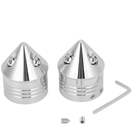 EBTOOLS Vorderachsmutter-Abdeckkappe, Aluminiumlegierung Zahn-Vorderachsmutter-Abdeckkappe Universal Motorradmutter-Abdeckkappe Nachrüstung Geeignet für VRSC XG XL.