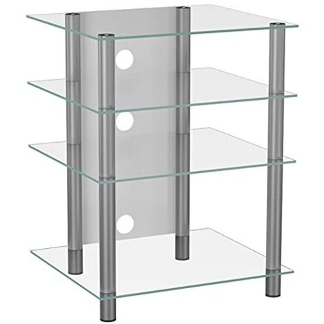 Ebuy24 – Meuble TV Hfii Bilus – Verre de sécurité ESG – Gestion cachée des câbles – H. 70 x L. 59 x P. 48 cm – Capacité de charge 50 kg
