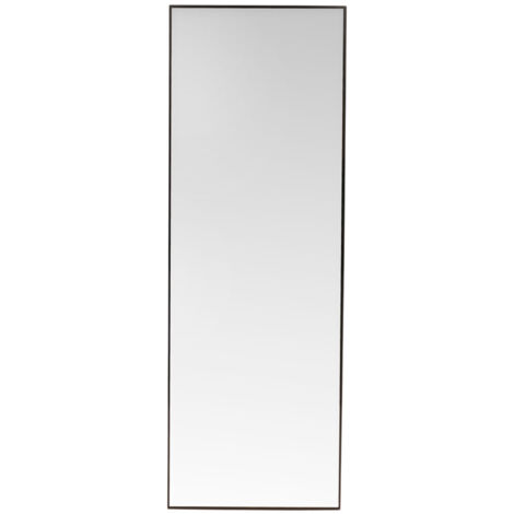 Ebuy24 – Miroir rectangulaire en aluminium 193x67cm – Noir – Cerclage fin pour décoration contemporaine – Résistant à l'utilisation quotidienne