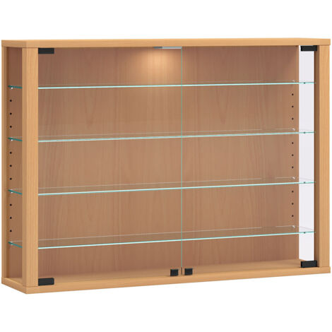 Ebuy24 – Vitrine murale Vitrosa H. 60 cm – L. 83 cm – P. 18 cm – Verre de sécurité ESG – Compatible éclairage LED – Meuble élégant de rangement