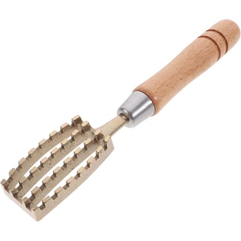 ÉCAILLEUSE ERGONOMIQUE POUR POISSON - Manche en bois antidérapant, lame en laiton durable pour une utilisation domestique et professionnelle