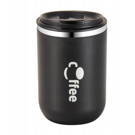 ECARLA Thermosbecher mit Strohhalm, 500 ml, schwarz, geschlossen, CUP07WZ3