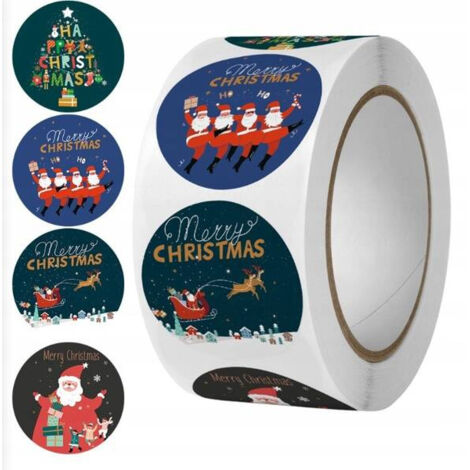 ECARLA Weihnachtsaufkleber auf Klebeband, 25 mm, NNK14, 500 Stück