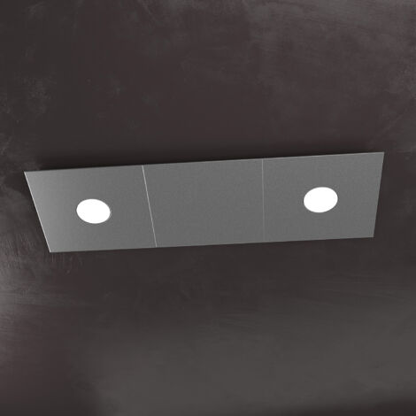 ECCENTRIC APPLIQUE-PLAFONIERA 2 LUCI + 1 DECORATIVO GRIGIO ANTRACITE 1156-2L1D-GA
