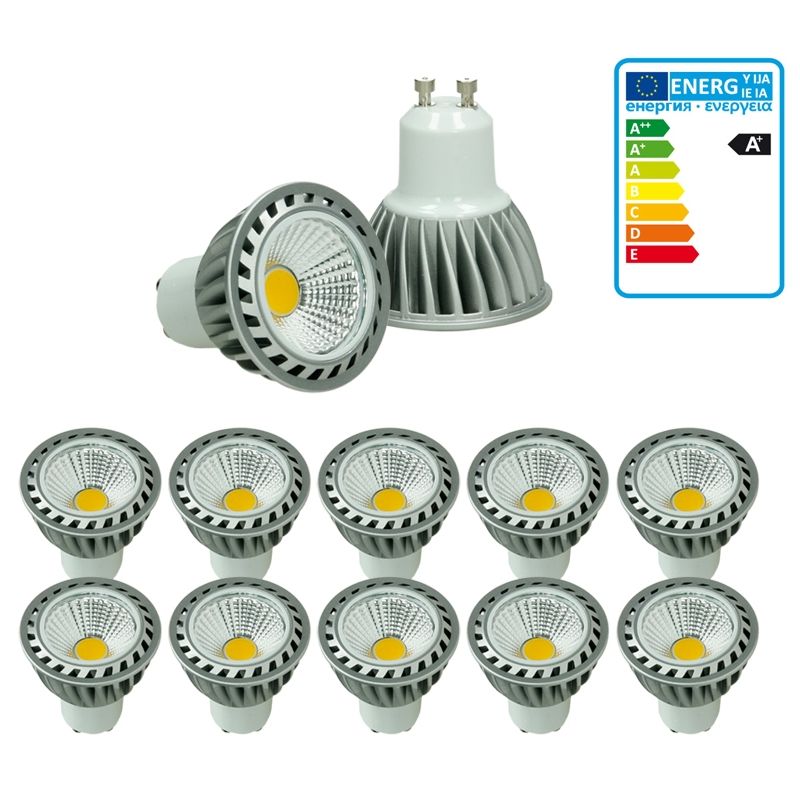 

ECD Germany 10 x LED COB Spot - Equivale 20W Halógeno - 220-240V - Ángulo de haz de 60 ° - 243 lúmenes - 2800K Blanco cálido - Lámpara de foco