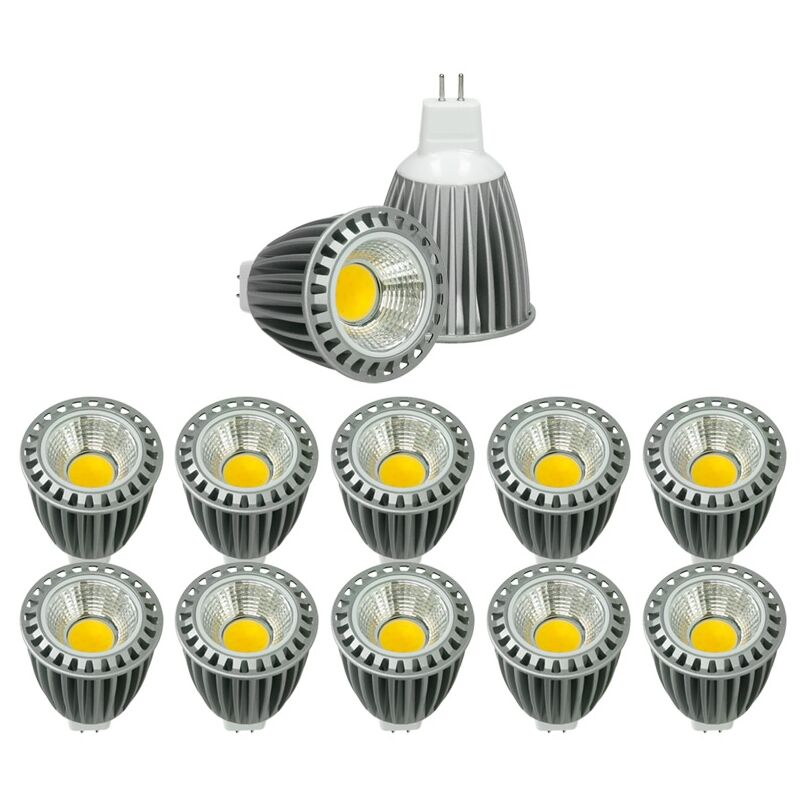 

10 x MR16 COB Spot 9W HI-POWER lámpara ahorro de energía aprox. 500 lúmenes sustituye la lámpara del halógeno 60W ángulo de la radiación de 60º