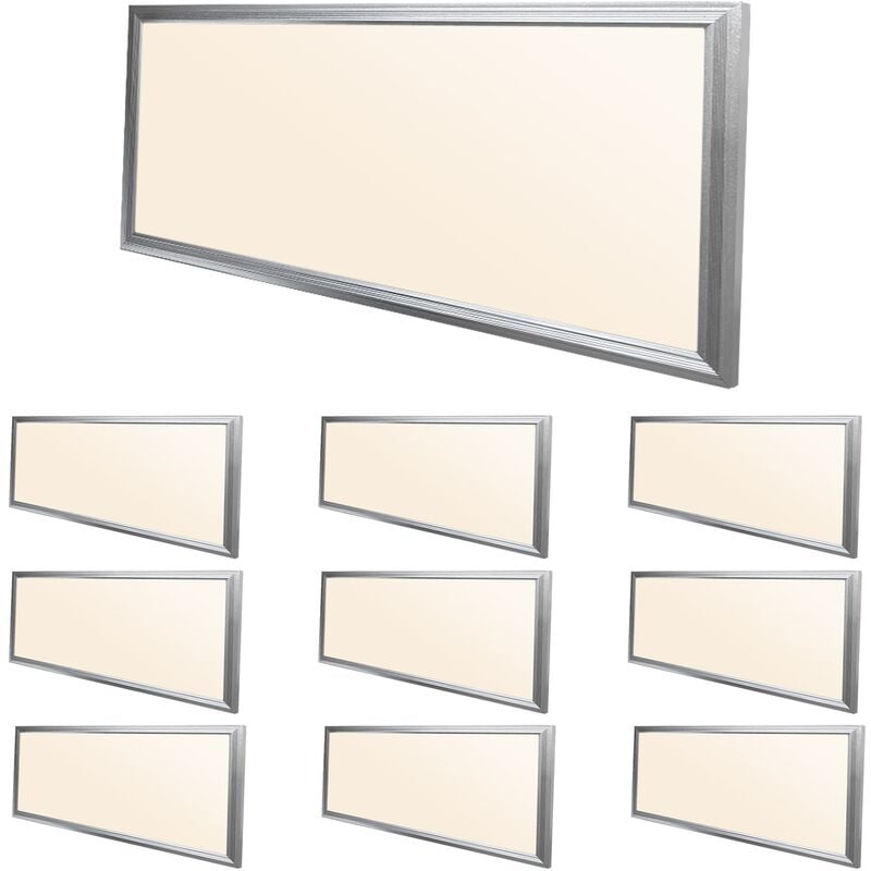 

10x LED Panel ultradelgado con material de montaje 18W - 60 x 30 cm - Blanco cálido 3000K - Ultrafino 1295 lumens - Lámpara empotrada en el techo