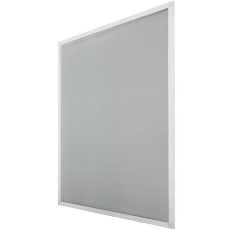 ECD Germany 3 porte grillagée pack avec cadre en aluminium - 120x140 cm - blanc - moustiquaire aux intempéries en tissu en fibre de verre pour fenêtre
