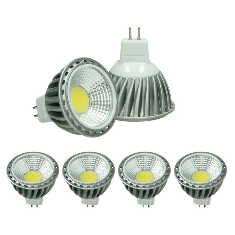 

4x LED Spot 6W COB GU10 - Equivale 40W Halógeno - 220-240V - Ángulo de haz de 60 ° - 378 lúmenes - 2800K Blanco cálido - Lámpara de foco - Ecd Germany