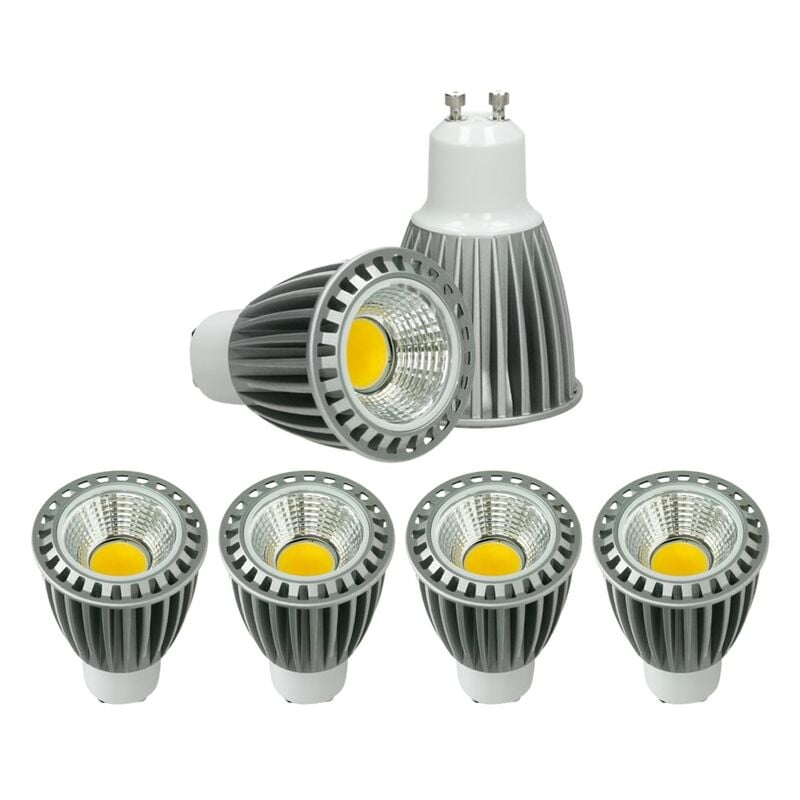 

4x LED Spot regulable 9W GU10 COB - Equivale 60W Halógeno - Ángulo de haz de 120 ° - 552 lúmenes - blanco frío 6500K - control remoto 24 botones