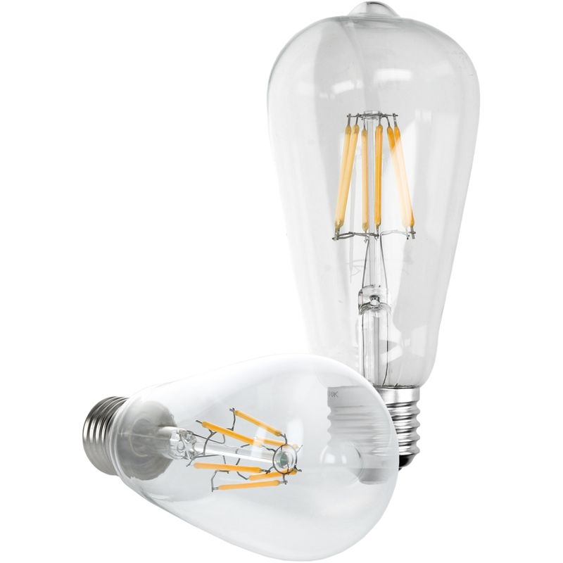 

5 x Linterna LED Filamento E27 Clásico Edison 6W 612 Lumen 120 ° Ángulo de haz AC 220-240V aproximadamente 40W bombilla incandescente blanco cálido