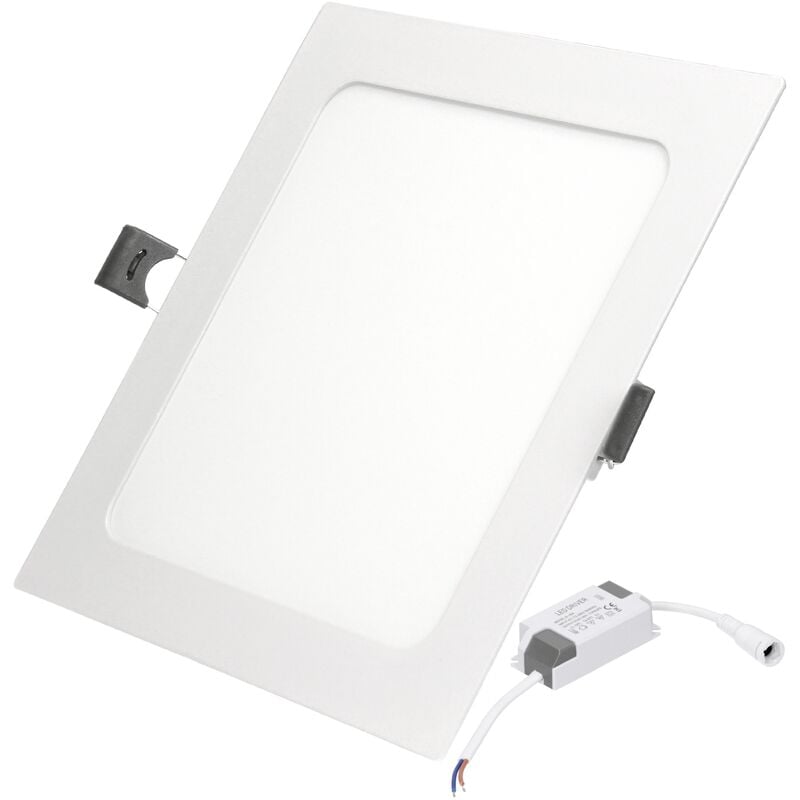 

50 x Panel LED ultradelgado delgado de 12W empotrado 17x17cm SMD 2835 Blanco neutro 4000K 220-240V Aproximadamente 723 lúmenes Empotrable Luz de