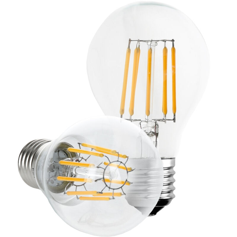 

5x Vela de filamento led E27 10W - Blanco calido 2800K - 1085 Lumen - Equivale a aprox. 50W - Ángulo 120° - Lámpara incandescente classic Edison