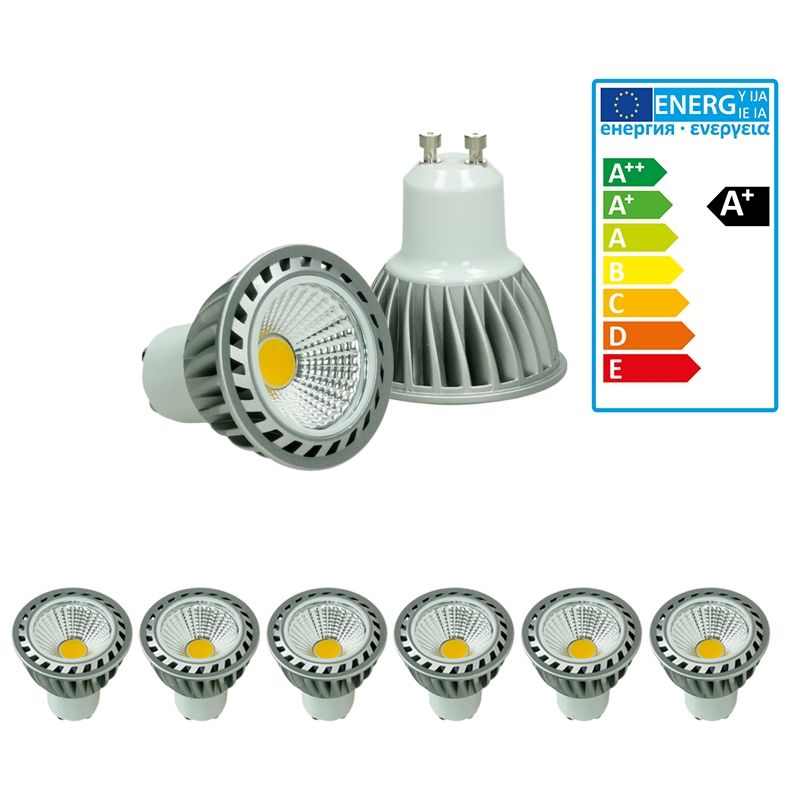 

6 x LED Spot - Equivale 20W Halógeno - 220-240V - Ángulo de haz de 60 ° - 243 lúmenes - 2800K Blanco cálido - Lámpara de foco - Ecd Germany