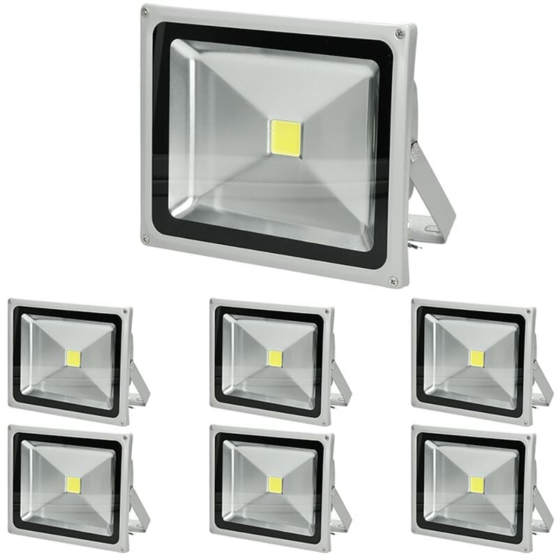 

7x Focos reflectores con sensor de movimiento LED 30W - resistente al agua - 1518 lúmenes - 2800K Blanco cálido - Clase de protección IP65