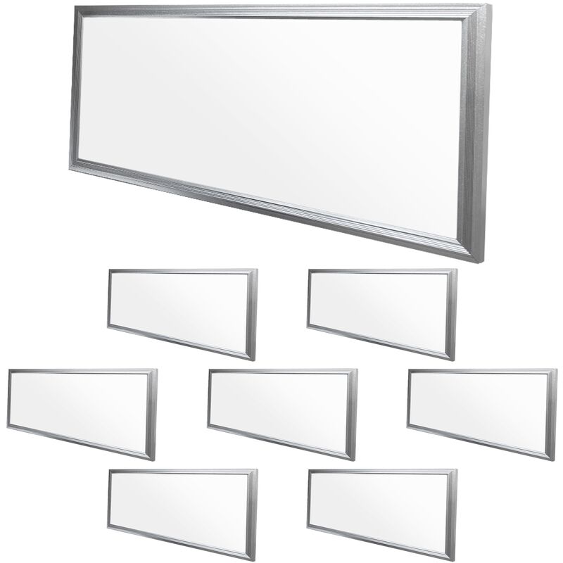 

8x LED Panel ultradelgado con material de montaje 18W - 60 x 30 cm - Blanco neutro 4000K - Ultrafino 1380 lumens - Lámpara empotrada en el techo