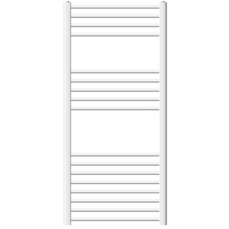 ECD Germany Badheizkörper 600 x 1200 mm - Weiß - gebogen mit Seitenanschluss - Design Heizkörper Handtuchwärmer Handtuchtrockner Handtuchheizkörper Handtuchheizung Handtuchheizer Badezimmer Heizung