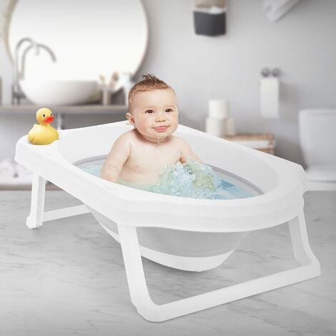Bañeras plegables de silicona portátiles, bañera antideslizante, orificio  de drenaje, ducha de Bebé y Niño - AliExpress